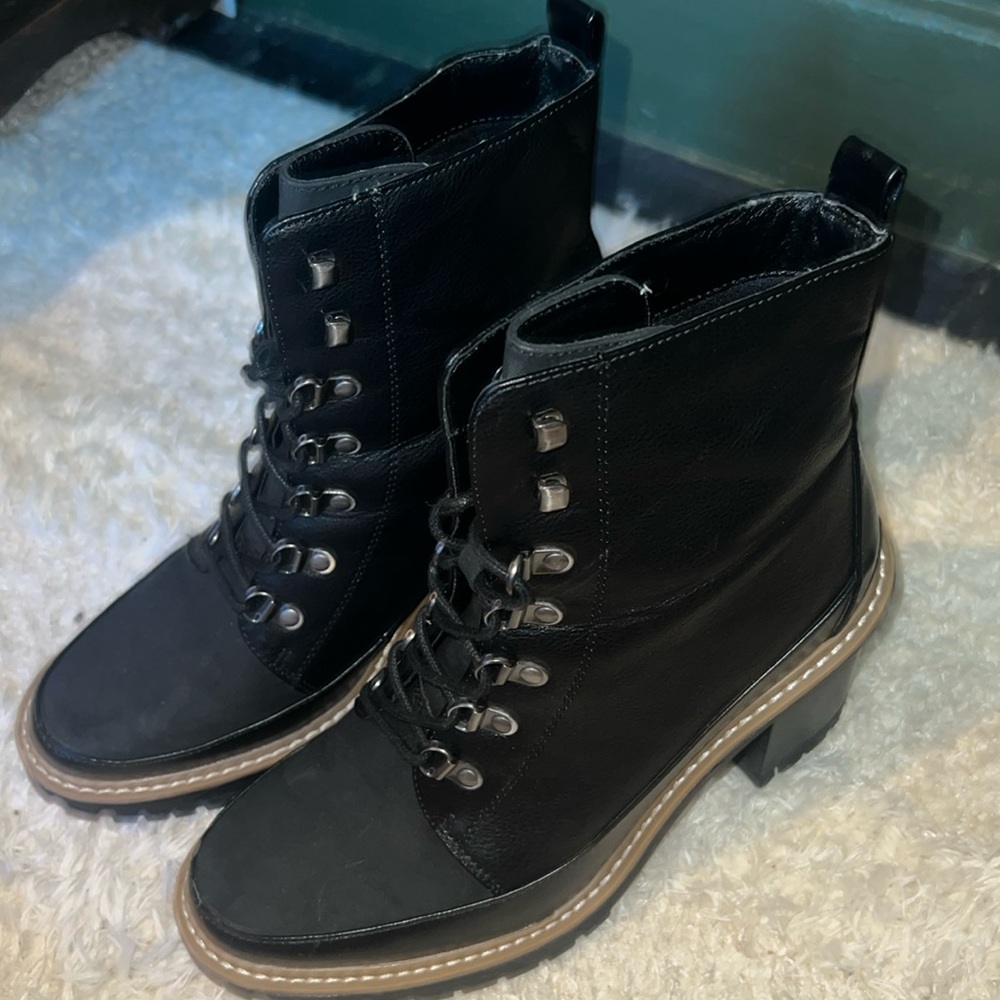 A New Day black heeled combat boots